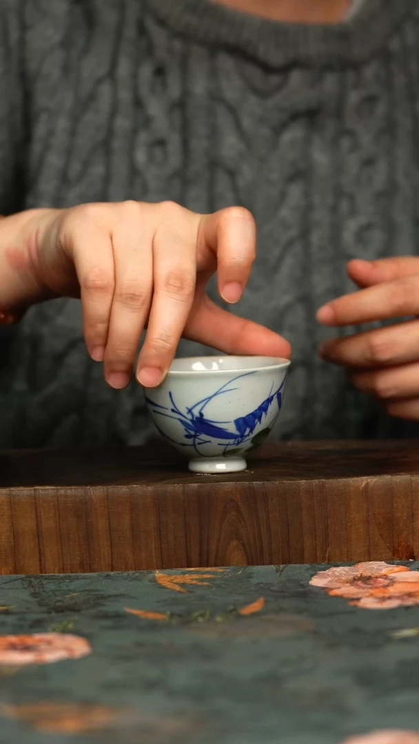 杯釉下彩手工手绘同款陶器