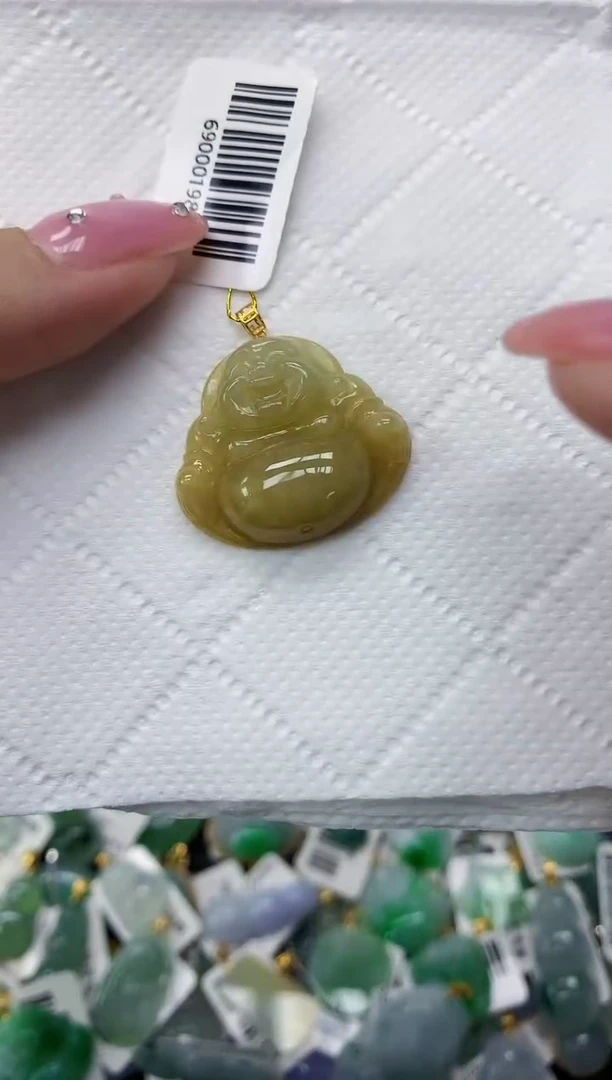 翡翠18K金镶嵌颈饰 1111111111
