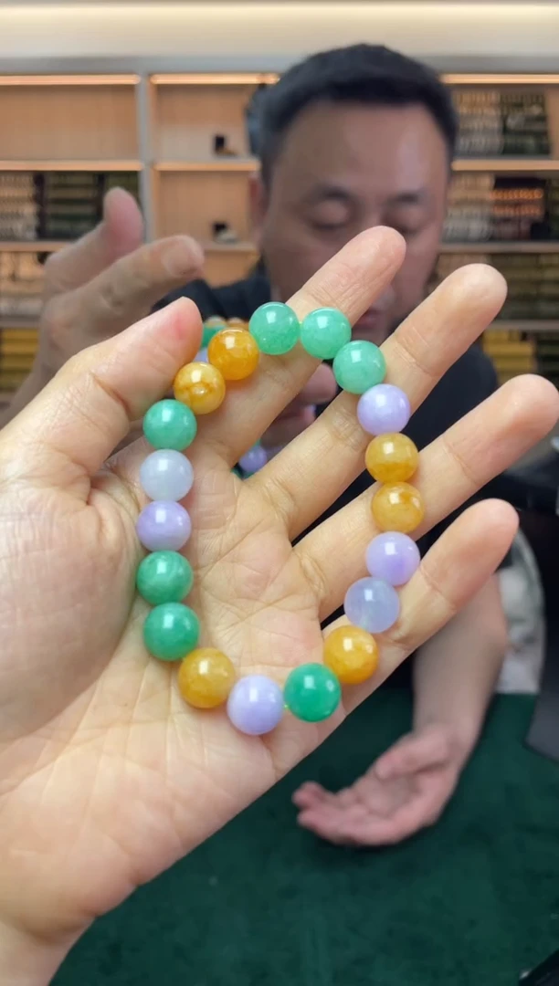 未镶嵌手串翡翠多样性发一件