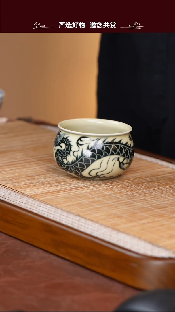 手工手绘青花主人杯