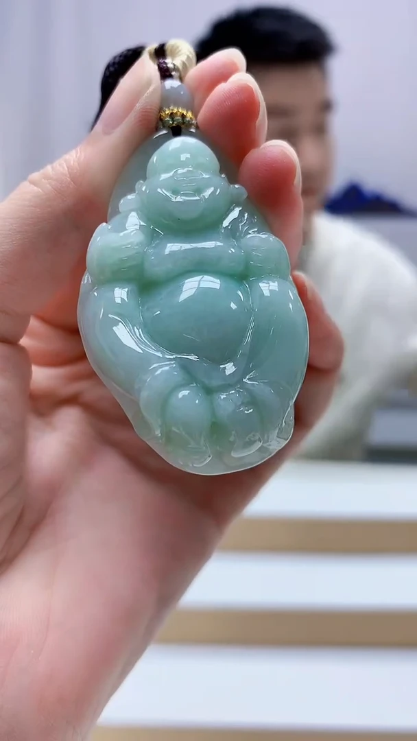 未镶嵌定制翡翠5028zm-毛货挂件佛公133