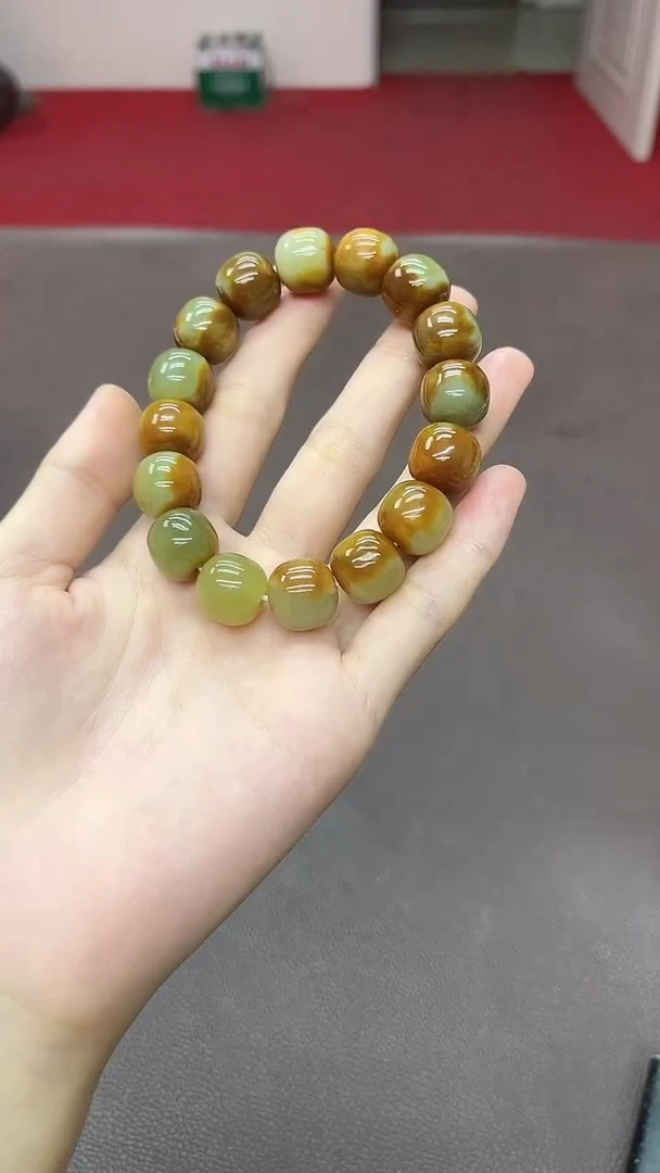 未镶嵌手链岫岩河磨玉（透闪石质玉）@*衣手串多样性发货