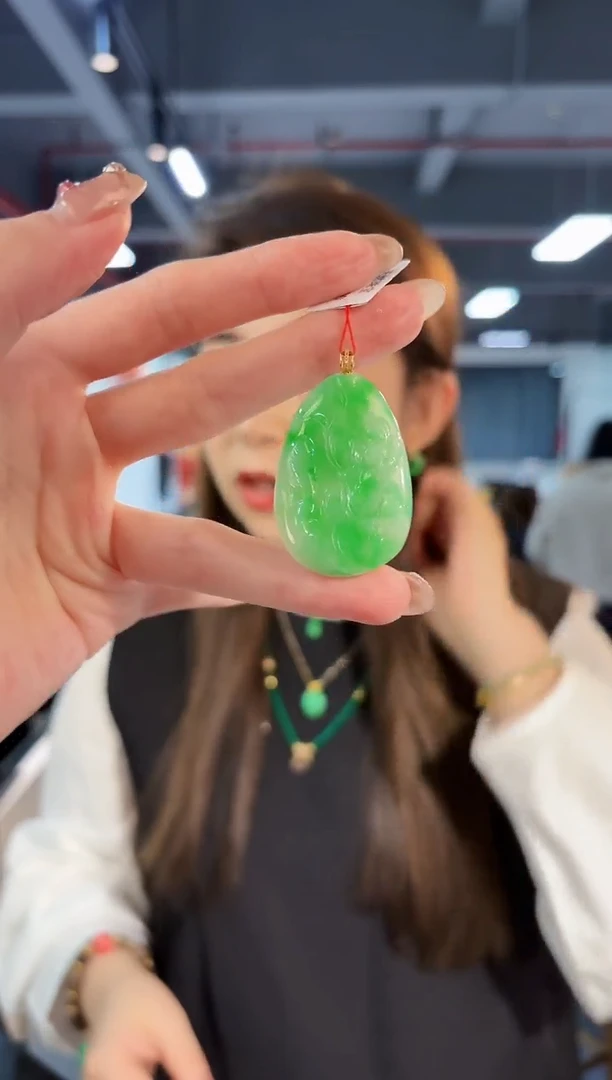 【闪购商品】翡翠颈饰18K金镶嵌缅料A货/支持复检/一件