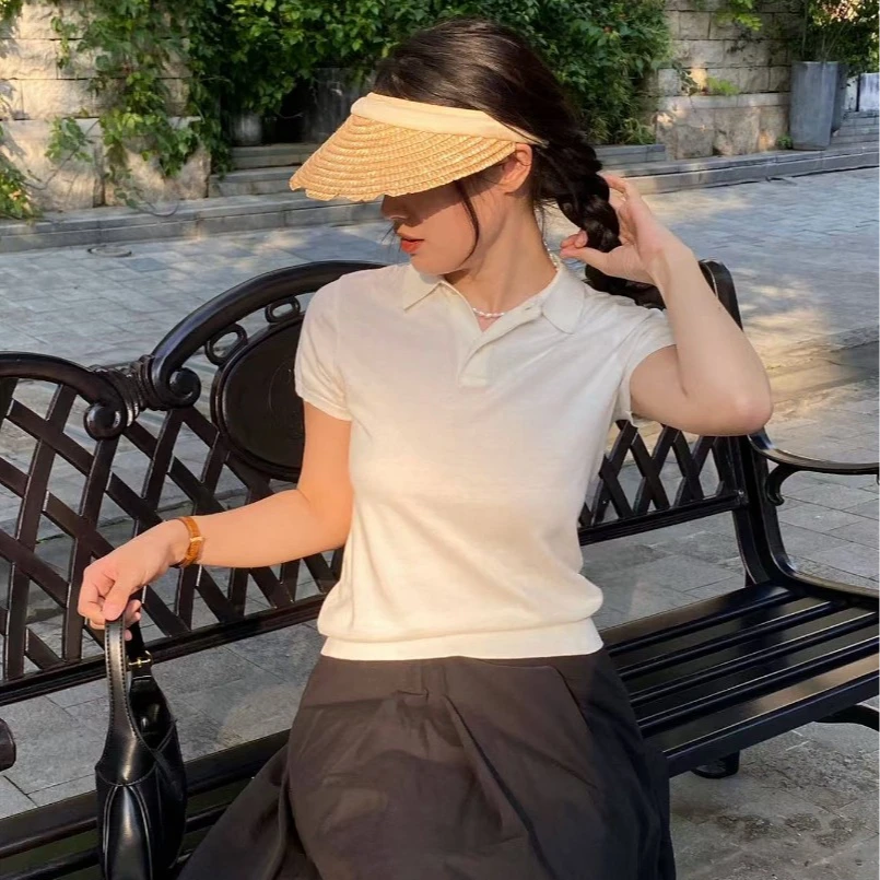 匹马棉polo刺绣两粒扣短袖