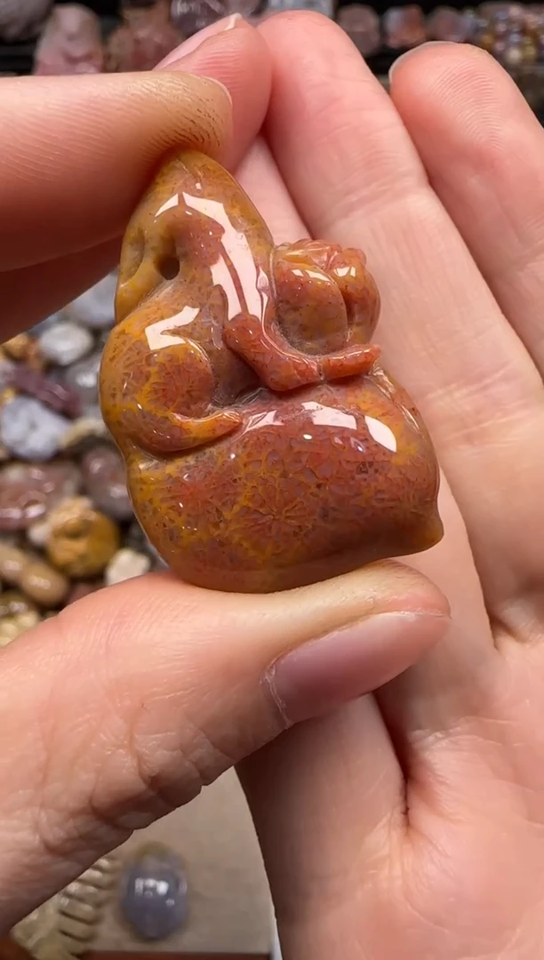 【闪购商品】硅化珊瑚（珊瑚玉）颈饰未镶嵌592