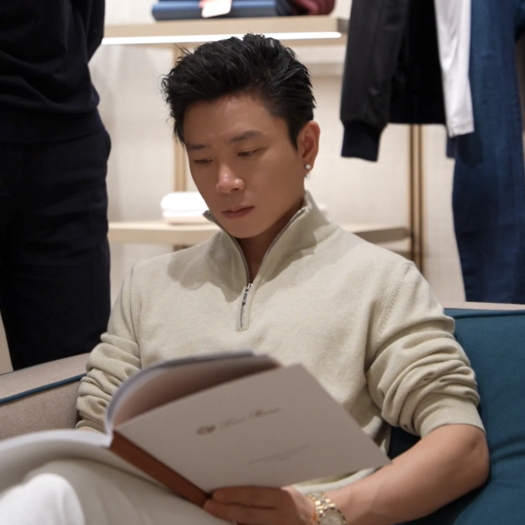 SEASONMARK秋季上新抹茶绿长袖针织衫商务休闲百搭半高拉链长袖