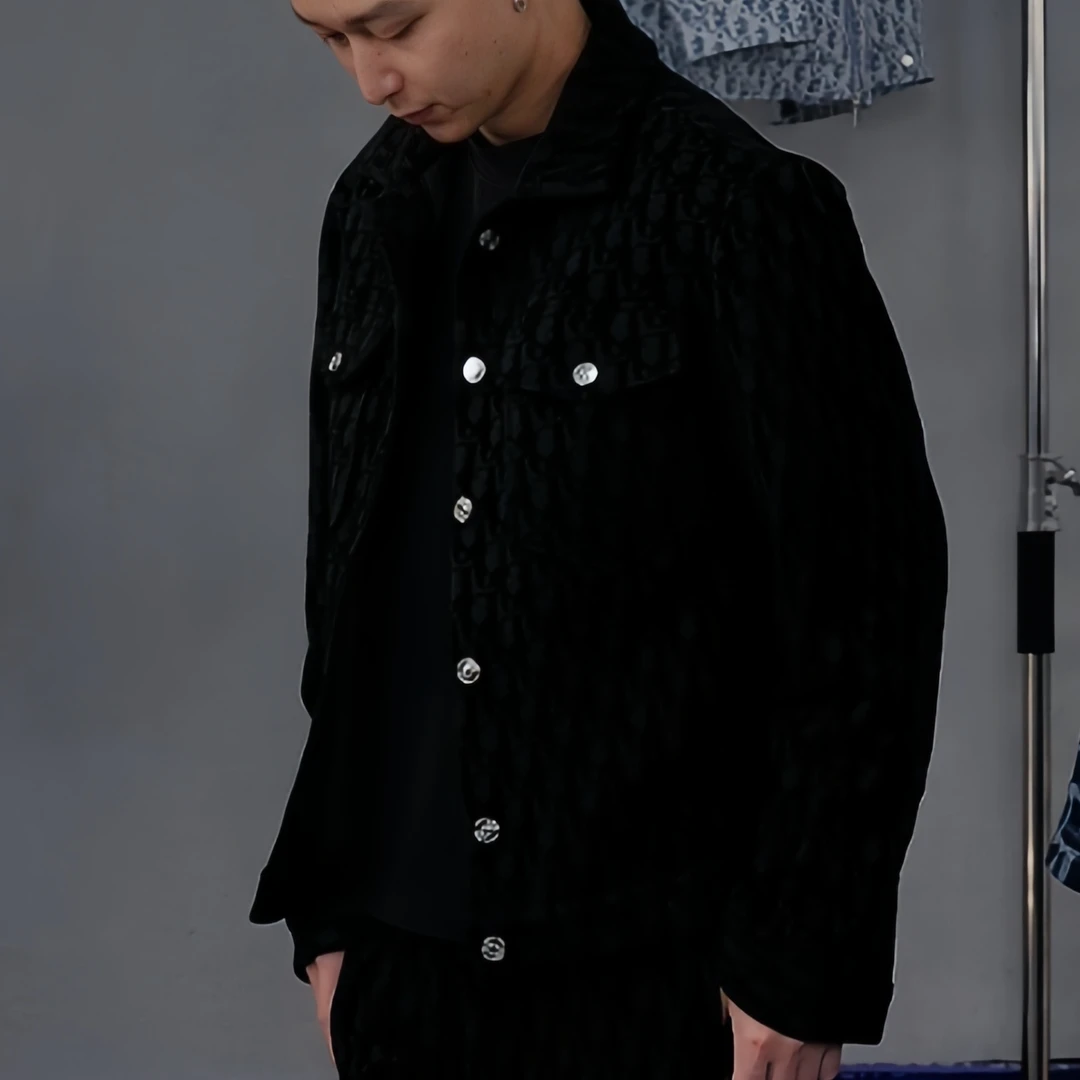 【阿奎】高奢老花植绒棉服男女冬季保暖舒适宽松运动休闲D19008