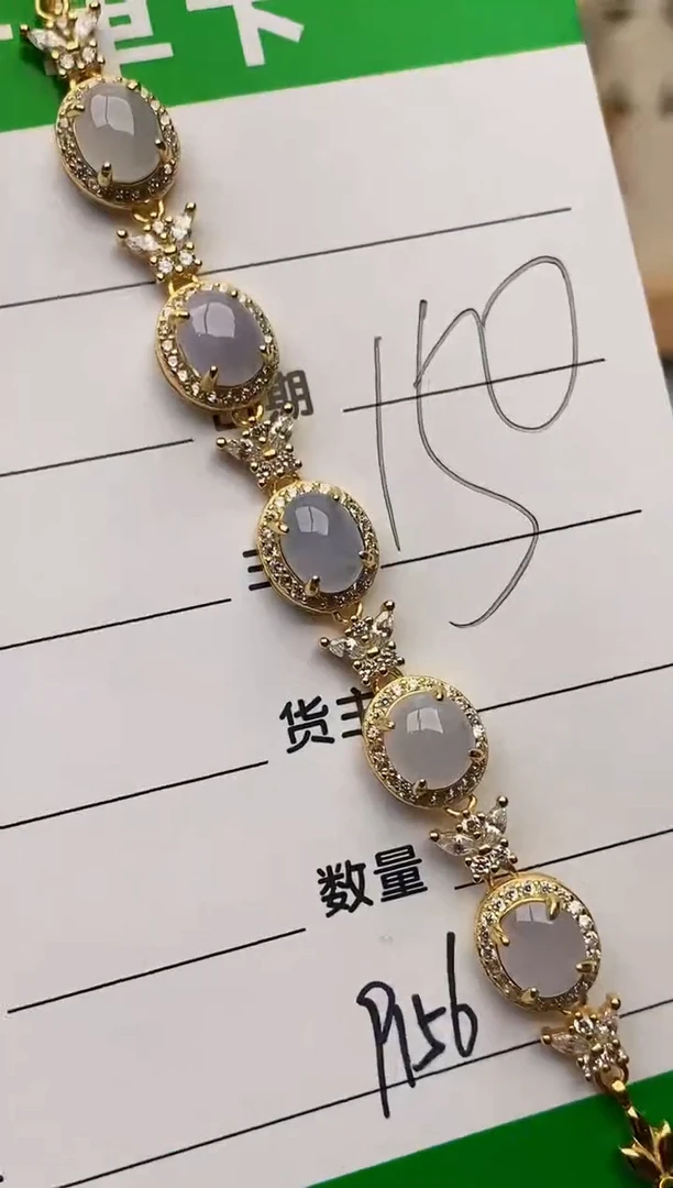 颈饰银S925镶嵌翡翠9156