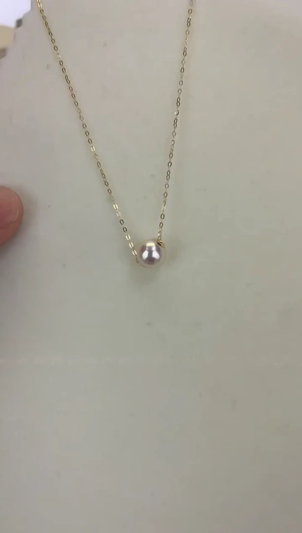 18K金镶嵌DA海水珍珠 GD008 7.5-8 天女路路通