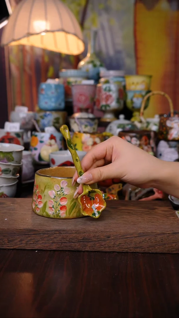 杯子泥垚手作 景德镇手工手绘陶瓷器物