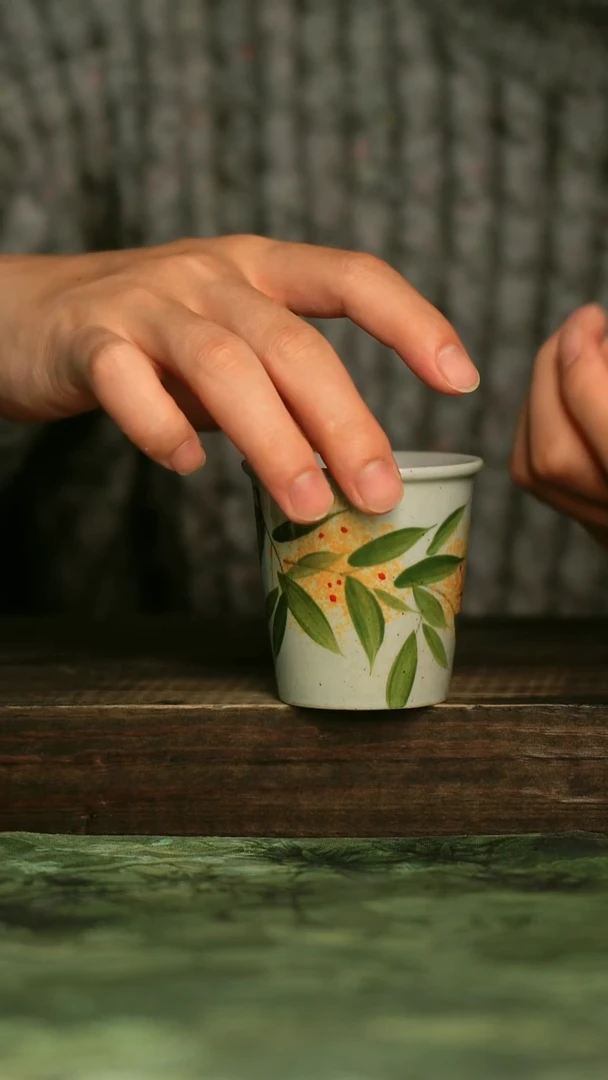 陶瓷青诗集手工手绘瓷器