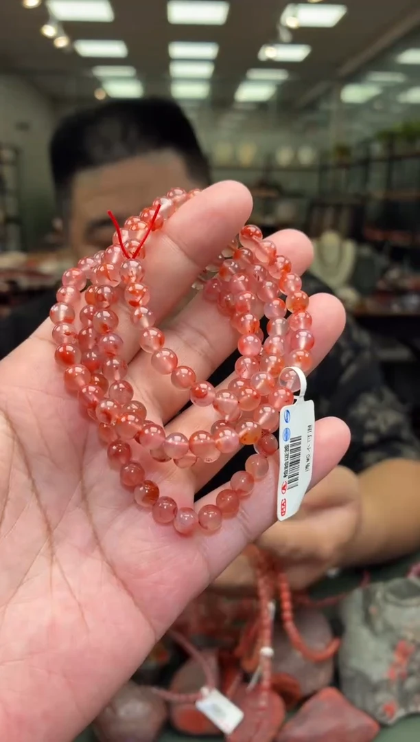 手链未镶嵌南红玛瑙多圈手串一条约6mm多样性发货