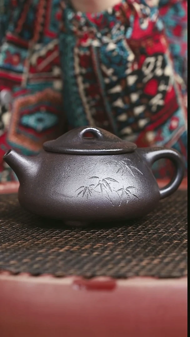 茶壶紫砂紫砂壶柴烧景州300石瓢