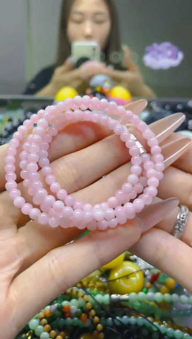 翡翠未镶嵌颈饰4MM/K/翡翠A货，一件也是批发价