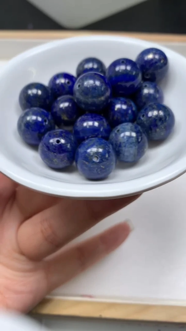 未镶嵌青金石散珠M7166 青金石14mm2个8元