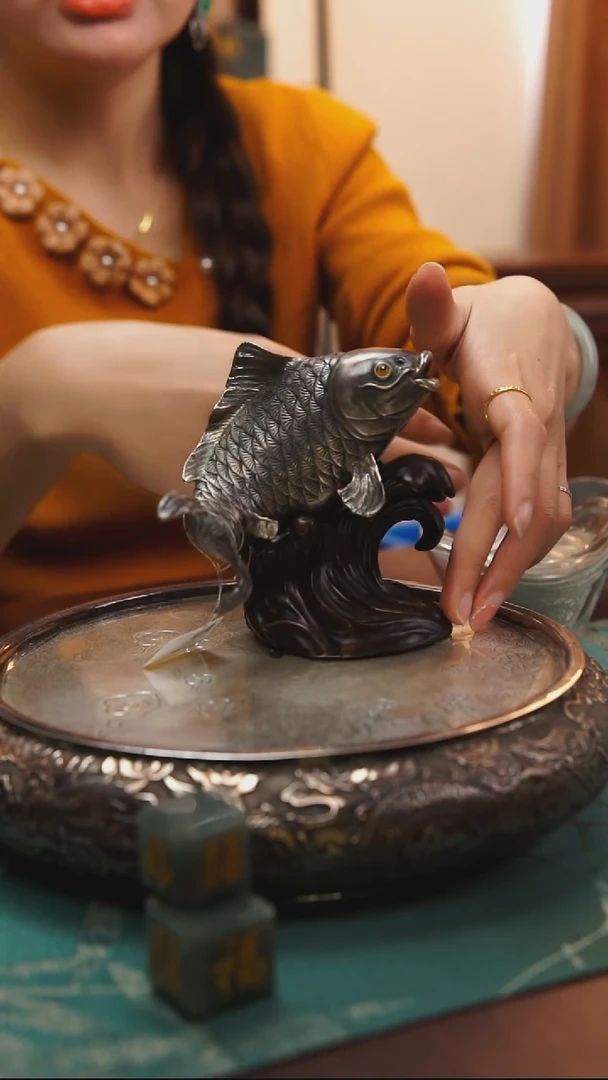 古悦足银999摆件