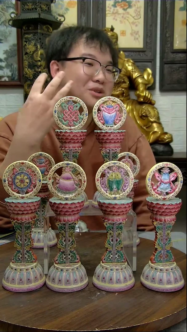 【闪购商品】吉祥八宝铜像造像收收藏造像