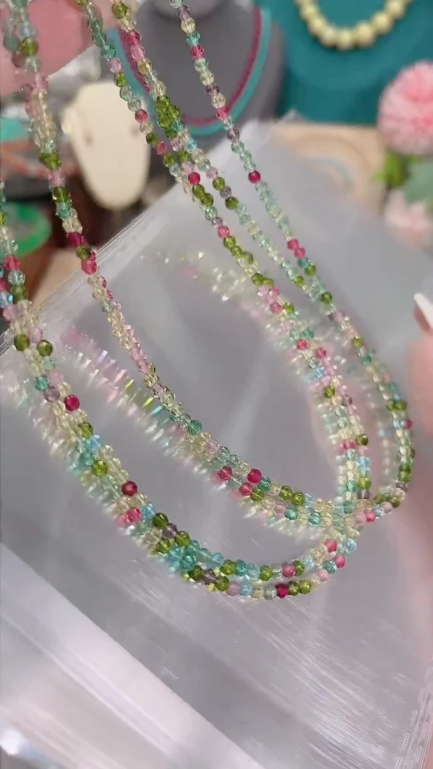 银S925镶嵌颈饰尖晶石彩19.9