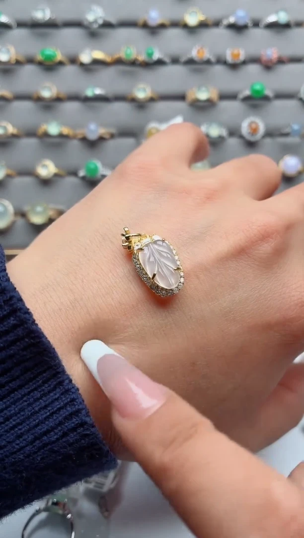 银S925镶嵌戒指翡翠.