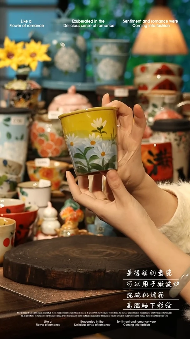 陶瓷景德镇高温釉下彩手工手绘款式