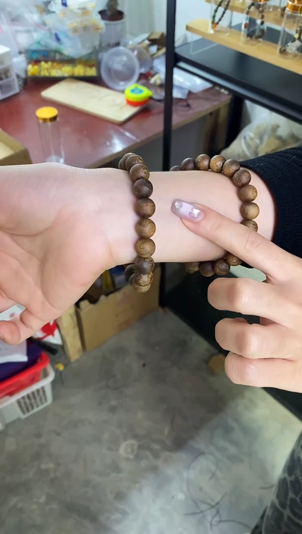沉香手串95沉水沉香10mm