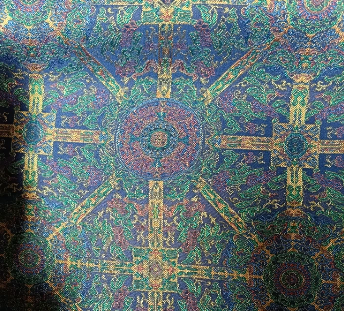 宋锦炫彩八达运  布头 高清数码印花