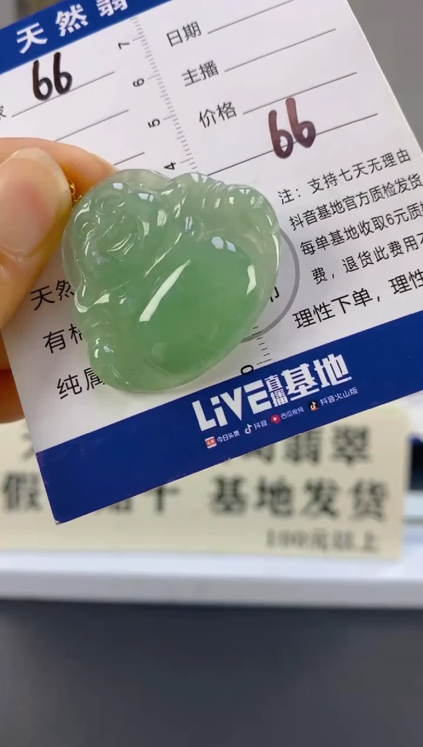 【闪购商品】翡翠颈饰18K金镶嵌天然A货翡翠