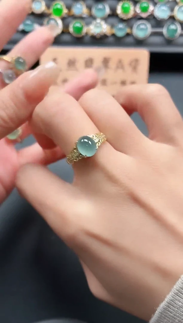 银S925镶嵌戒指翡翠1111