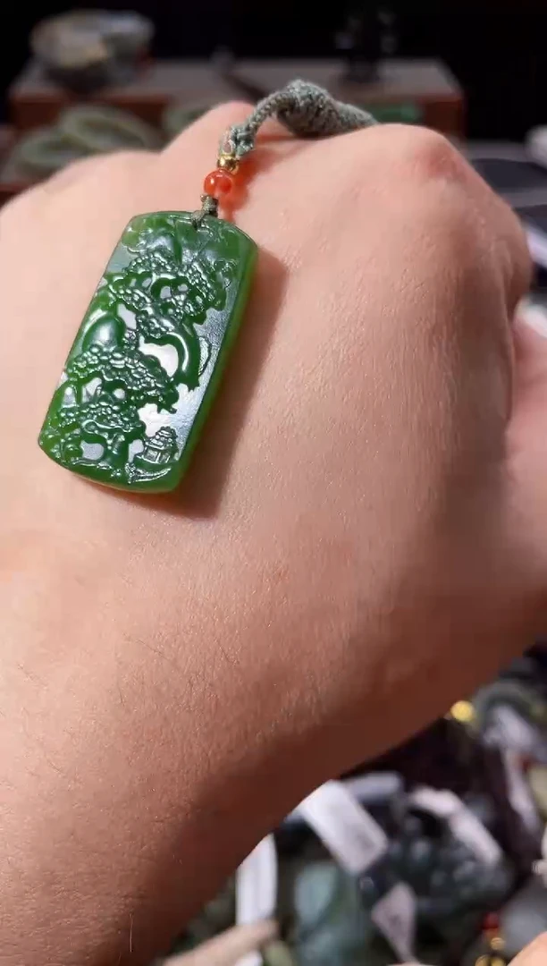 和田玉未镶嵌颈饰拍一发一