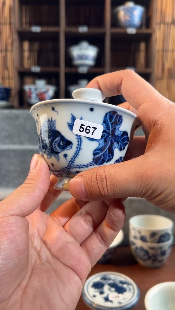 【闪购商品】567天禄言瓷手绘茶器天花板