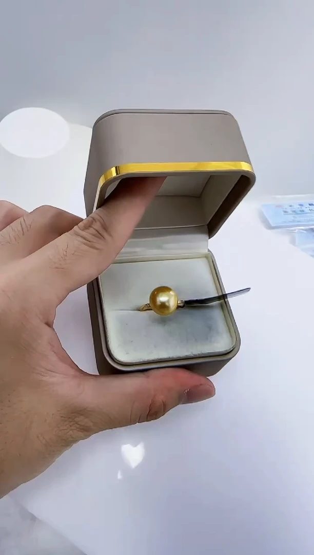 银S925镶嵌海水珍珠DA珍珠戒指12-13 z327