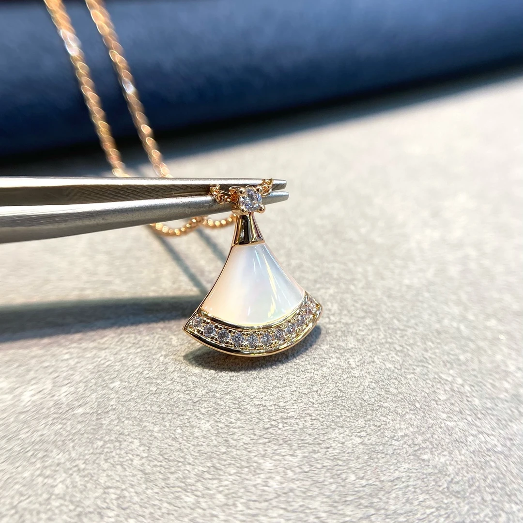 坠链均925银 S925银小裙子项链精致气质