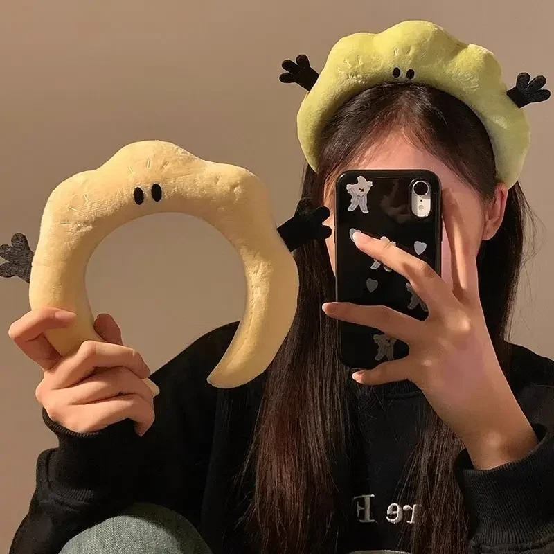 洗脸敷面膜洗漱专用束发带头饰可爱搞怪毛绒发箍女款头箍发卡发饰