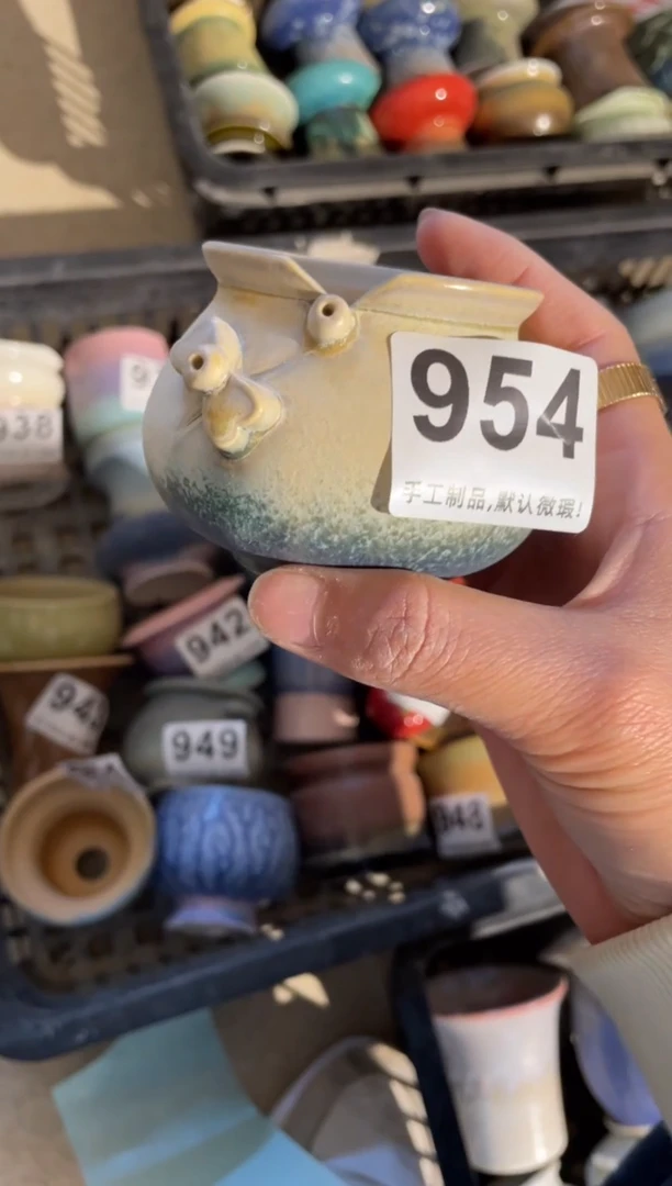 【闪购商品】摆件954瑕疵知木小芳花盆编号