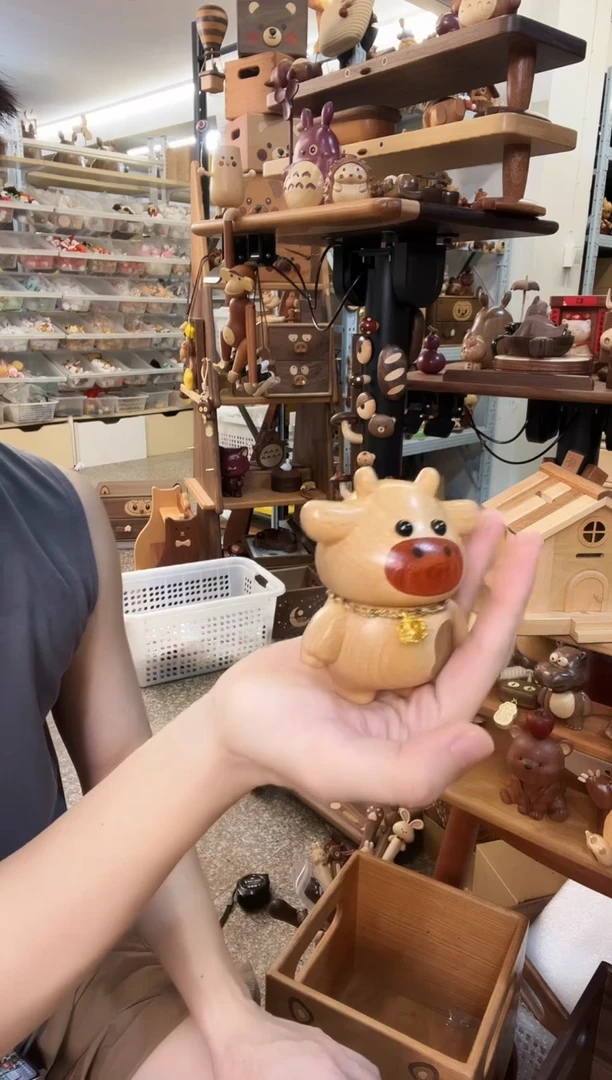 木原木小牛牙签盒