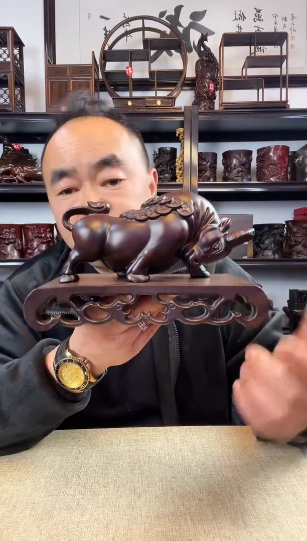 木老李红木工艺品1221+牛