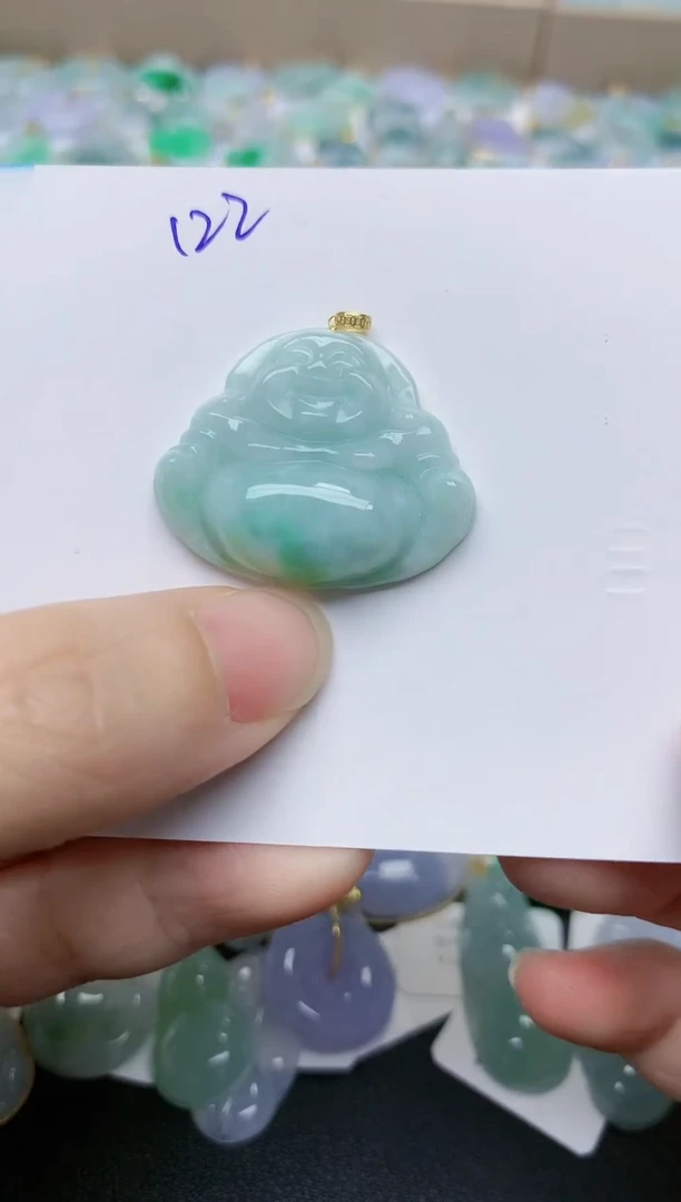 【闪购商品】翡翠颈饰18K金镶嵌天然翡翠A货    1