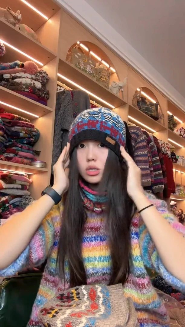 羊毛猫咪尾巴帽