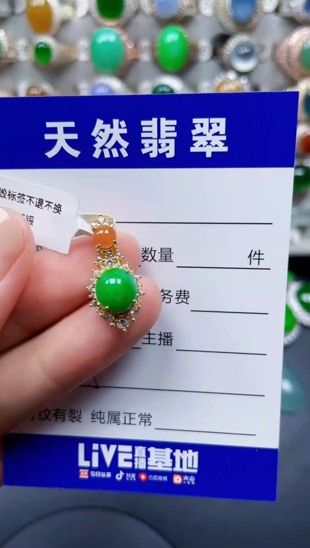 颈饰银S925镶嵌翡翠135