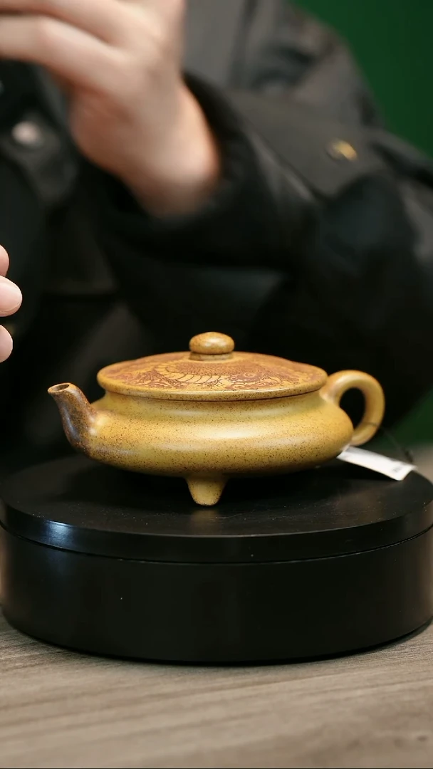 茶壶紫砂阳****宁H2134李小琴柴烧大明扁炉