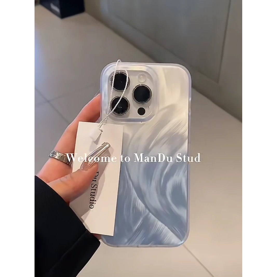 日韩ins高级感渐变色羽纱适用iPhone17promax苹果16手机壳15/13女