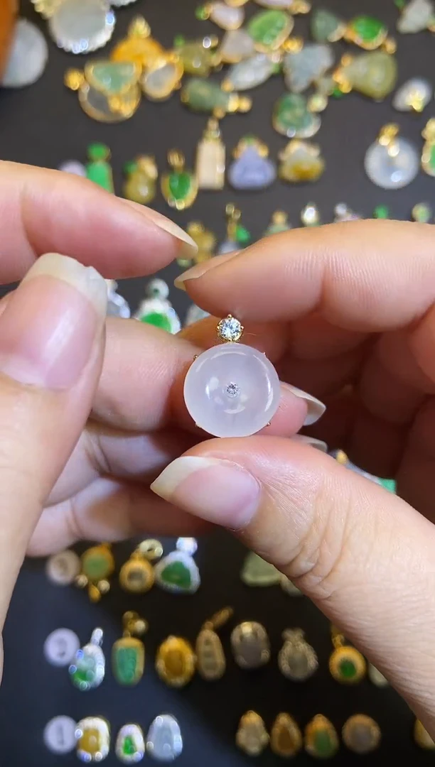 吊坠(不含链)银S925镶嵌翡翠1