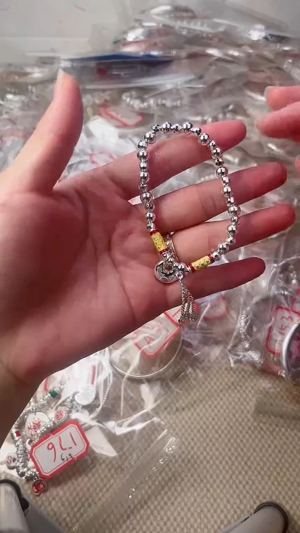 珐琅足银手镯A171