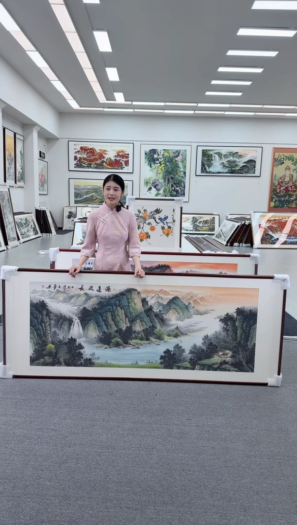 国画手绘 源远流长 219*88