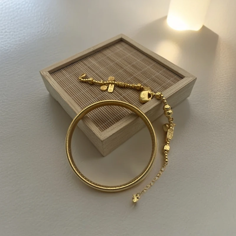 【活动专属】泥鳅背合金手镯赠合金胖福手链TZ643158