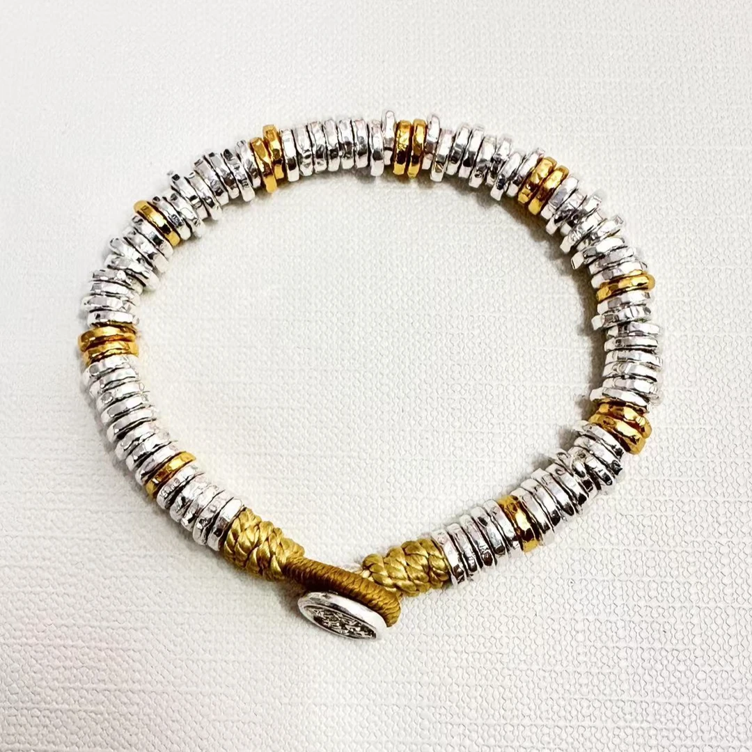 足银手链 足银999盘缠手工编绳手链时尚气质百搭个性素款手链