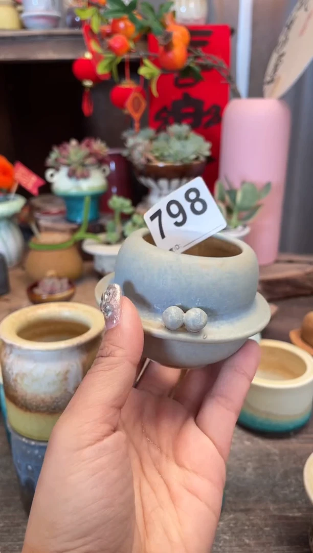 【闪购商品】摆件798微瑕知木小芳花盆