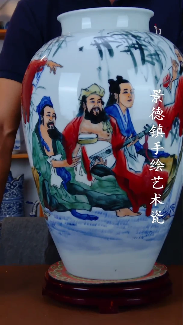 现代景德镇手工手绘陶瓷摆件55