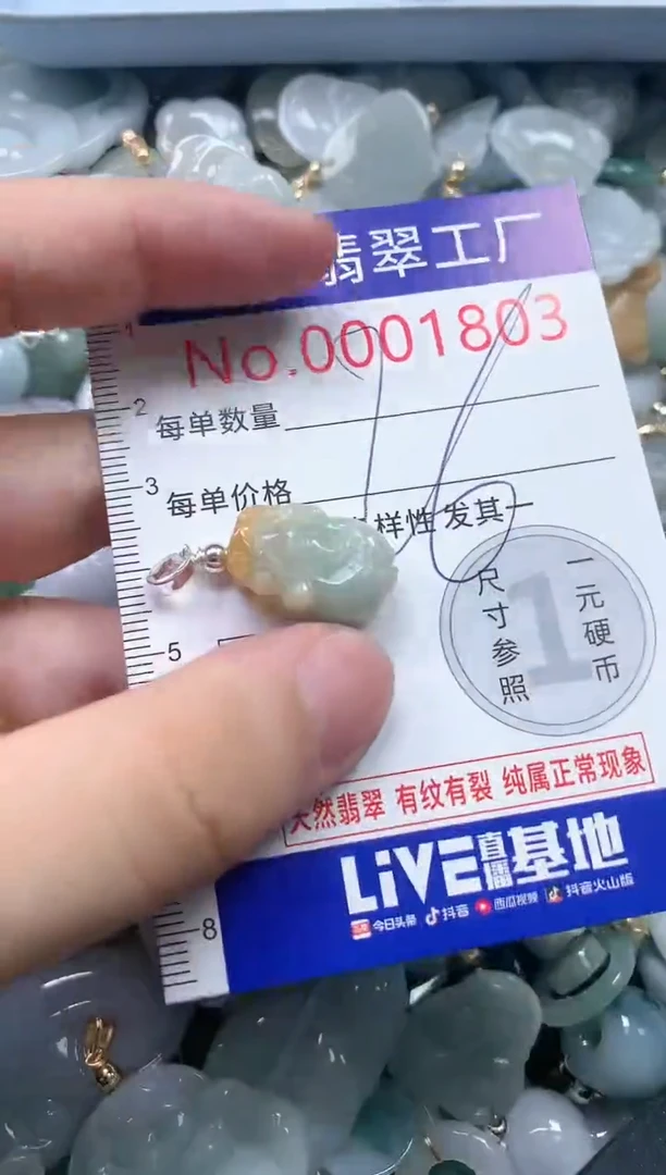 翡翠未镶嵌吊坠(不含链)1803