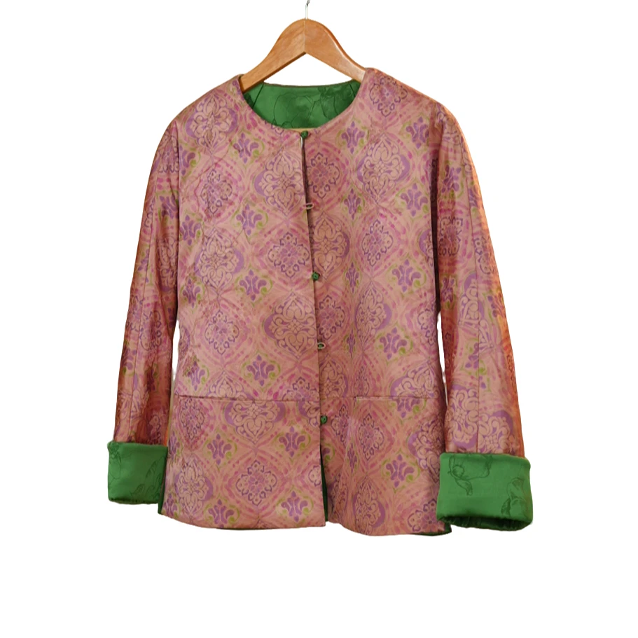 【缠枝宝相.香云纱】2025秋冬双面穿100桑蚕丝新中式外套G518123